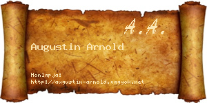 Augustin Arnold névjegykártya